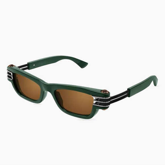 Bottega Veneta Bolt Rectangle Frame Sunglasses - Picture 9 of 9